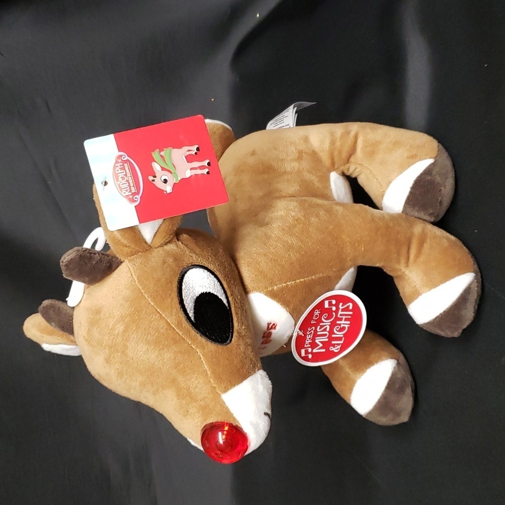 Rashti & Rashti NWT Music & Lights Plush Rudolph the Rednosed Reindeer